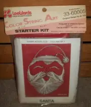 Vintage LeeWards String Art Starter Kit Christmas Santa RARE New in Pkg
