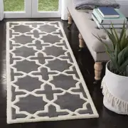 Safavieh Chatham DARK GREY / IVORY 2'-3" X 9' Runner - CHT732D-29