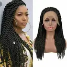 Lace Front Braids Wigs For Black Women Synthetic Hair Twist Hand-Braided Wigs