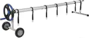 Fooshow Above-Ground Pool Cover Reel for Bubble Pool Covers and Solar Pool Deck Covers Suitable for Pools up to 300