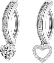 [JSDDE] Copper Belly Button Rings 14G Click Navel Belly Bar Rings Cubic Zircon Reverse Curved Belly Piercing Body Jewellery