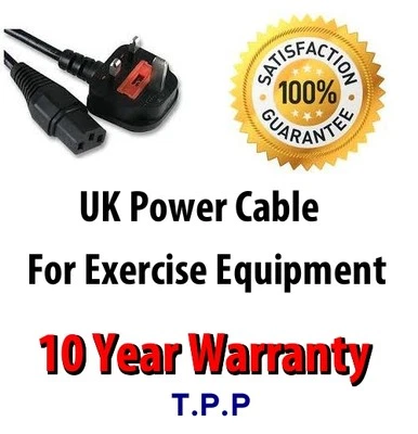 UK Mains Power Lead Cable Cord For Dynamax Treadmill -10 YEAR WARRANTY Fast Post
