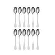 NEW TABLEKRAFT ELITE STAINLESS STEEL TEASPOONS SET 12 Polished Cutlery