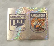 1996 AFL SELECT STICKER #162 & #162A NORTH MELBOURNE KANGAROOS EMBLEM & MASCOT
