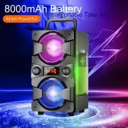 60W Bluetooth Portable Wireless Speaker – Dual Subwoofer Loud Boom Box System