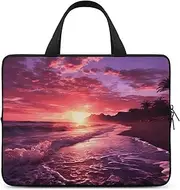 Laptop Case Sleeve Shockproof Computer Carrying Bag Beach Sunset Notebook Case Cover Laptop Bag Water Resistant Computer Cases Tablet Briefcase for Travel Business 12 Inch