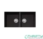 Oliveri Santorini Double Bowl Undermount Sink ST-BL1563U Black Stock Clearance!!