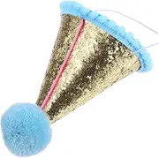 Toyvian 1Pc Shiny Sequin Birthday Party Hat for Lightweight and Portable Cone Design Photo Prop for Birthday Celebrations Elastic Band for Easy Wear and Comfort