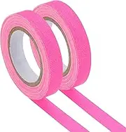 uxcell Glow in The Dark Gaffers Tape, 0.4 Inch x 32.8 Feet Colored Cotton Glow Tape Markers Fluorescent Glow in The Dark Tape Stickers for Party Decorations, Pink