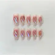 Full Coverage False Nails Handmade Wearable Ballet Medium Artificial Nails