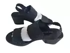 STEVEN by Steve Madden Women’s PETRAH Black Vegan Heel Slingback Sandals NIB