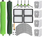 13 Pcs Accessories Kit for Compatible with iRobot Roomba Combo 10 Max, Combo j9+,Combo j7+/Plus Robot Vacuum Cleaner, 1 Rubber Brush 4 Filters 4 Side Brushes 4 Dust Bags 4 Mop Pads