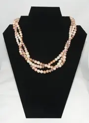 Avon Rose Pearlesque Statement Necklace