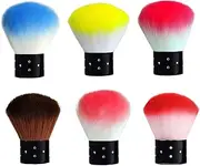 6 Pcs Nail Dust Brushes Nail Powder Brush Nail Art Cleaner Brush Nail Makeup Brush Blush Brush Dip Powder Brush For Nails