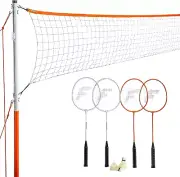 New-Badminton Net Sets - Outdoor Backyard + Beach Badminton Net + Equipment Set