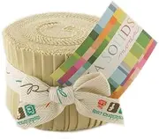 Bella Solids Parchment Junior Jelly Roll 20 2.5-inch Strips Moda Fabrics 9900JJR 39