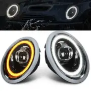 R52 MINI Cooper S JCW LED Halo Projector Headlights 2005 - 2008 LCI RHD LHD