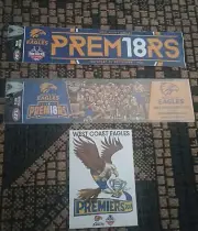 West Coast Eagles Premiers 2018 Sticker Set AFL Grand Final WEG