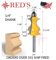 REDS Y80764-4 - 1-5/8" Decorative Molding Router Bit 1/4" Shank