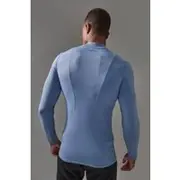 Mens Blue Man Active Pro Long Sleeve High Neck Perforated Base Layer