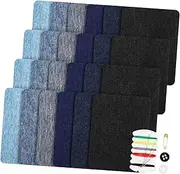HORIALENCE 30pcs Iron Patches for Repair Self Adhesive Cotton Fabric Patches Easy Application for Jeans Shirts and Skirts Durable Garment Reinforcement