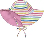 [green sprouts] i play. Mix and Match Reversible Brim Sun Protection Hat for 9 to 18 Months Babies, Pink,