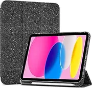 ProCase for iPad (A16) 11th Generation 11 Inch 2025/10th Generation 10.9 Inch 2022 Case with Pencil Holder, Hybrid iPad 11 10 Case with Clear Back, Supports Auto Wake/Sleep -Glitterblack