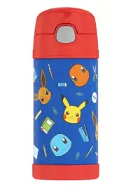 Thermos Funtainer Pokemon Stainless Steel 12oz/355mL Built-in Straw Water Bottle
