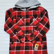 NWT Carhartt Flannel Snap-Front Hooded Shirt Jacket