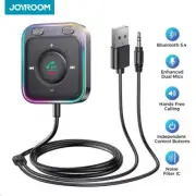 Joyroom Bluetooth 5.4 Aux Car Adapter Dual Mics Bluetooth Receiver for Car Hands
