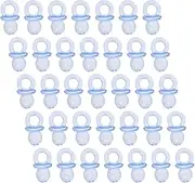SECFOU 150 pcs Acrylic Mini Pacifiers for Shower Games Clear Pacifiers Cute Party Favors Decorations Safe Durable Easy to Use for Shower Celebrations