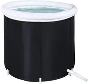 Ice Bath Tub with Cover Portable Cold Plunge Tub for Cold Water Therapy foldable bathtub icebath for Athletes Ice Baths at Home Outdoor Gym(White,85x80cm(33x31inch))