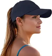 [Epsoco] Criss Cross Ponytail Baseball Cap for Women Adjustable High Messy Bun Trucker Hats Quick Drying Mesh PonyCap