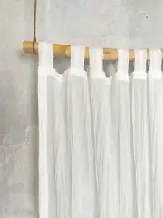 1PC White Sheer Curtains For Living Room Bedroom Window Drapes Decor