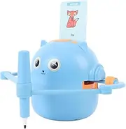Smart Drawing Robot,Interactive Educational Drawing Robot,Drawing Learning Robot with 12 Color Pens and 100 Word Cards (Blue)