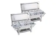 SOGA 2X Triple Tray Stainless Steel Chafing Catering Dish Food Warmer