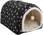 Cozy Cat Bed Cave, Soft Self Warming Cat Mat (Navy Blue, 18"×13"×13")