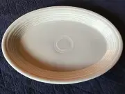 Fiesta Ware 9 5/8" x 7" Oval Luncheon Platter - New - Retired - Gray