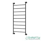 Fienza Lillian Heated Towel Rail 600 x 1200mm Matte Black