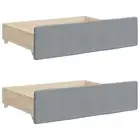 Bed Drawers 2 Pcs Light Grey Engineered Wood And Fabric fabric Double Bed Frames