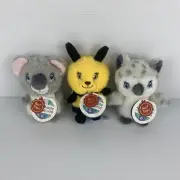 Keel Toys Adoptable World Koala Penguin Bee Plush Soft Animal Lot 10cm Tags