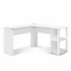 New Office Computer Desk Corner Student Study Table Workstation L-Shape Shelf Wh