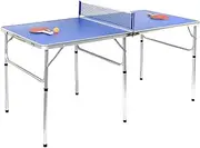 152cm Portable Tennis Table, Folding Ping Pong Table Game Set