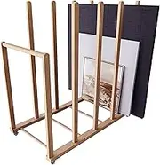 Art Storage Shelf, Art Canvas Storage, Canvas Shelf with Handle and Swivel Wheels for Drawing Board, Panel, Paper Pad for Art Studios, Artworks