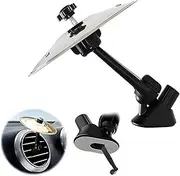 Car Cymbal Air Vent Crash Dash Cymbal Drum Dashboard Drums Mini Drumming Tiny Clip Set Attaches Small Kit (Silver)