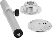 Universal 19.3‑28.3 Inch RV Table Pedestal Kit, Adjustable Silver Table Pedestal Pillar with Mount Base Parts for Caravan Motorhome Yacht