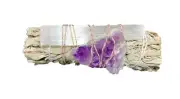 Crystal Wonderland Combo White Sage Smudge Stick, Amethyst & Selenite