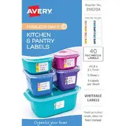 Avery 8UP Freezer-Safe Kitchen & Pantry Labels Blue 5 Sheets