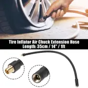 14" Car Lock Air Chuck Extension Hose for America Tire Valve No Air Release
