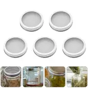 5 Pcs Canning Lid Magnet Stainless Steel Sprout Cover Lids Wide Mouth Mason Jar